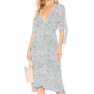 Blue Floral Nina Midi Dress - Faithfull the Brand - M (Size 6)